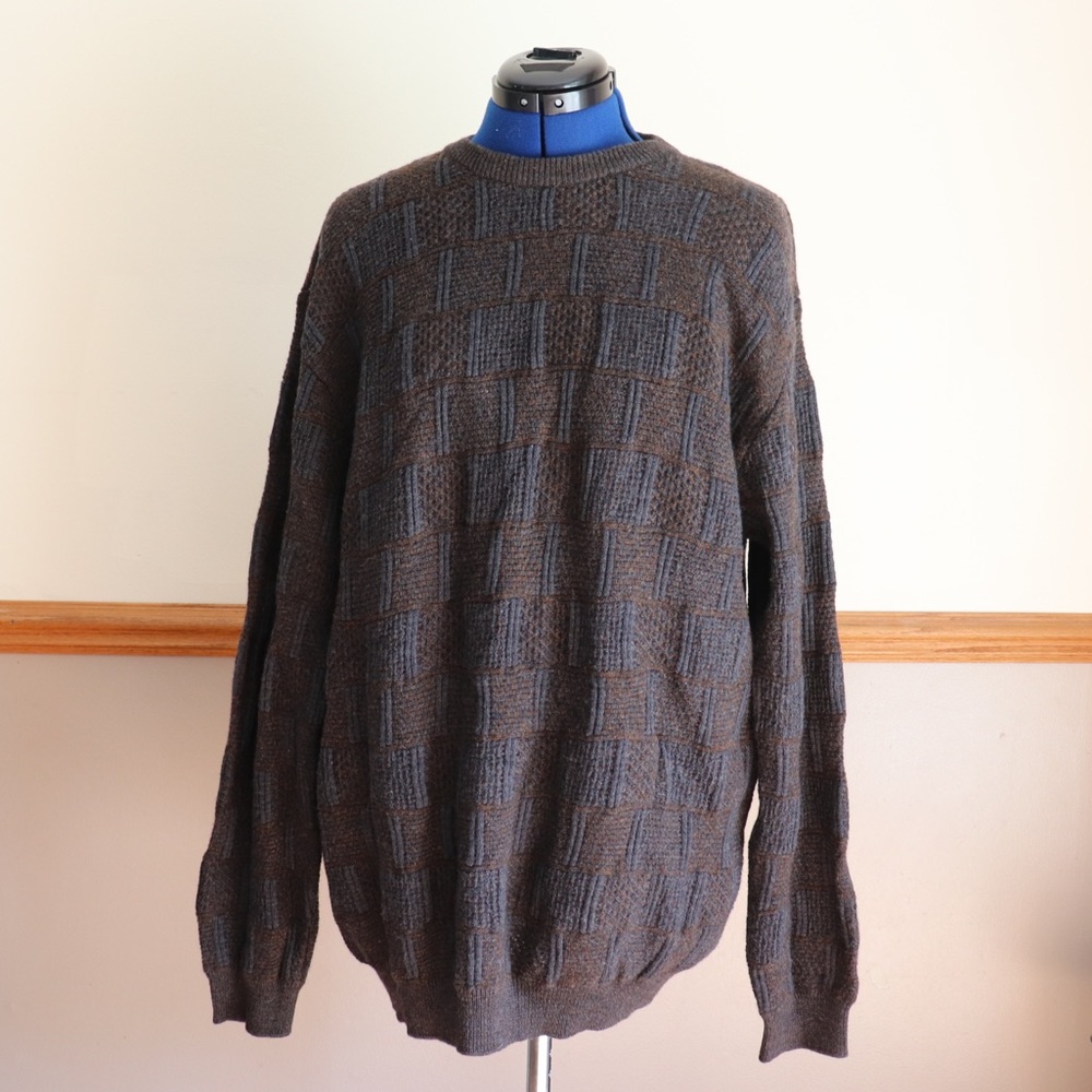 SOLD Ermenegildo Zegna 100% Italian Lana Wool Knit Sweater Crew Neck Size L /52